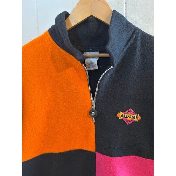 Kids All Star Sport Colorblock Fleece 1/4 Zip Pullover Jacket Size 16 - Picture 4 of 7